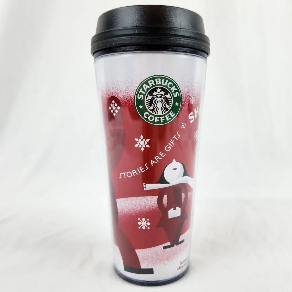☕️Starbucks 2010 Holiday Snowman "Stories Are Gifts" 16oz Travel Tumbler